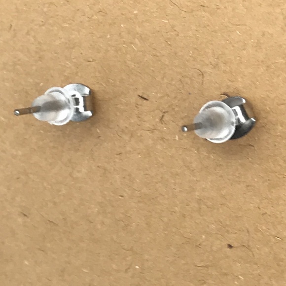 Blue Bunny Shaped Peep Stud Earrings - Picture 3 of 3